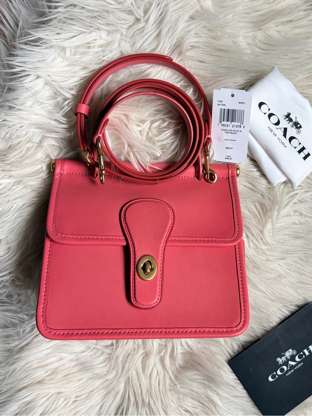 Coach Og Willis Top Handle 18 Taffy Glove Tanned Leather Final Markdown - Picture 15 of 17